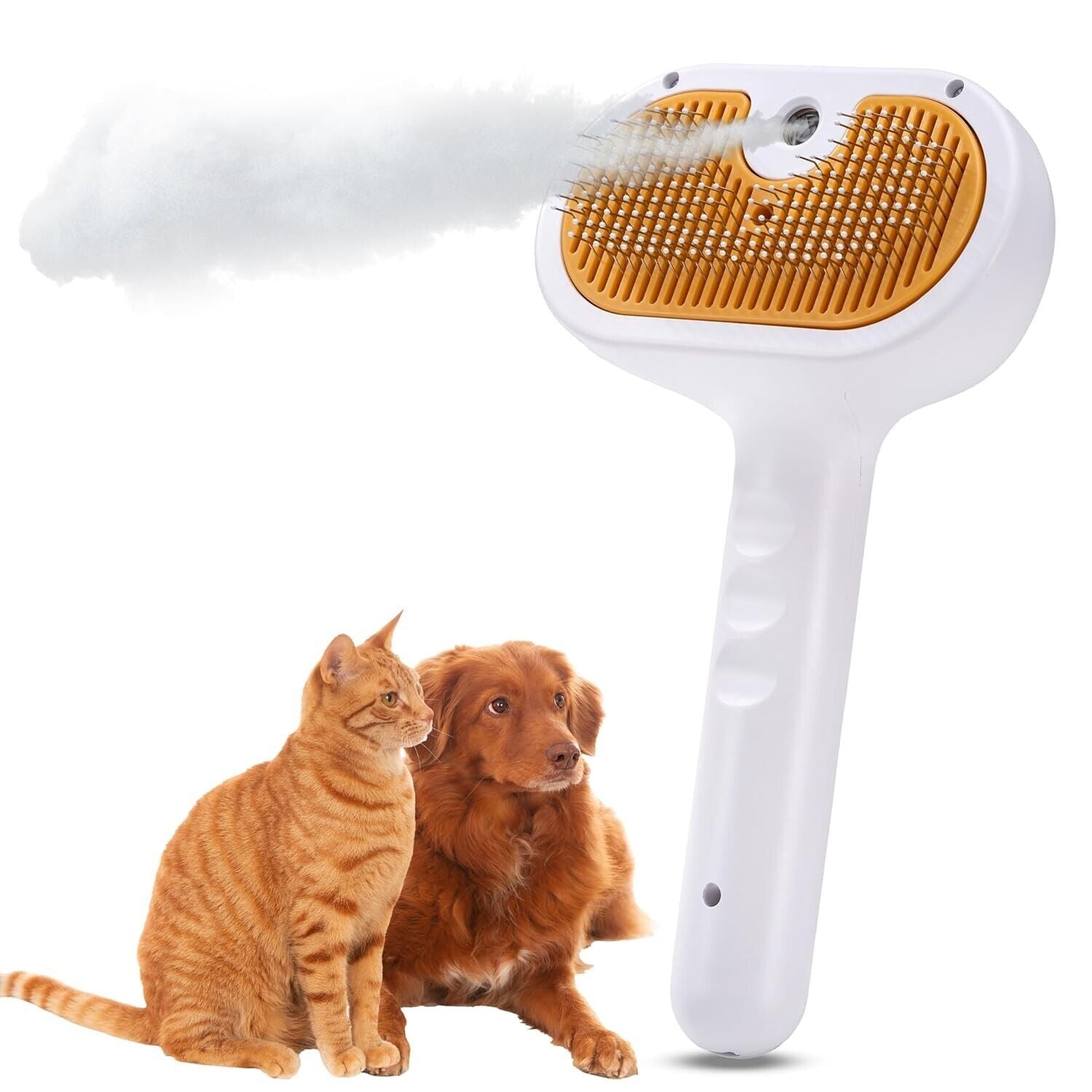 Cat Steam Brush 2024 New Rechargeable Self-Cleaning Pet Grooming Brush