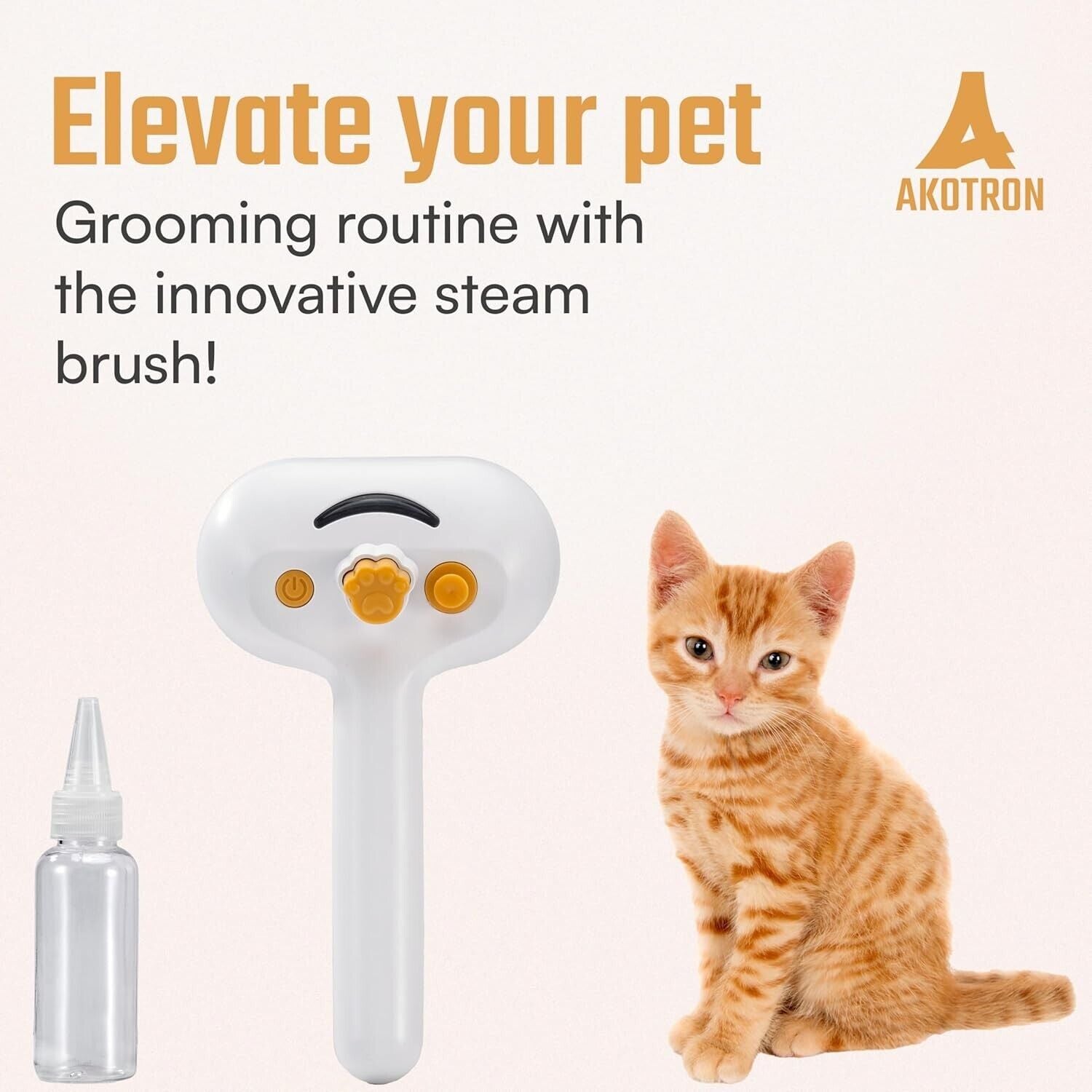 Cat Steam Brush 2024 New Rechargeable Self-Cleaning Pet Grooming Brush