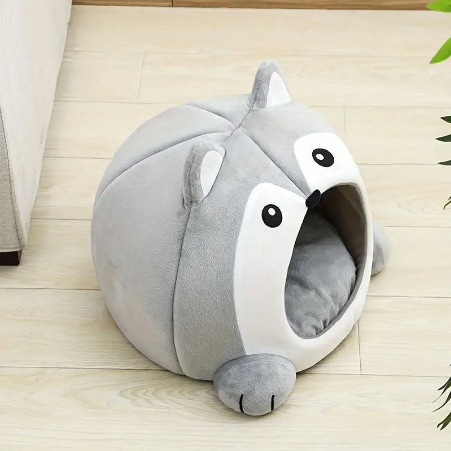 Cute Cat Bed Warm Pet Mat Super Soft House Cushion for Cats Dog Kitten Cave Pad